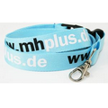 Light Blue Polyester Lanyard 3/4" (20 mm) Wide